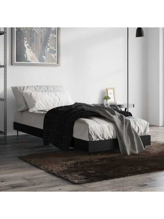 Rám postele černý 75 x 190 cm kompozitní dřevo