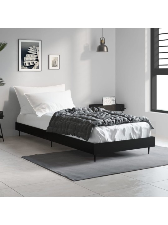 Rám postele černý 75 x 190 cm kompozitní dřevo