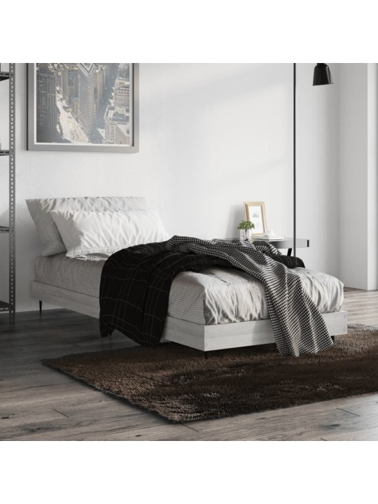 Rám postele šedý sonoma 75 x 190 cm kompozitní dřevo