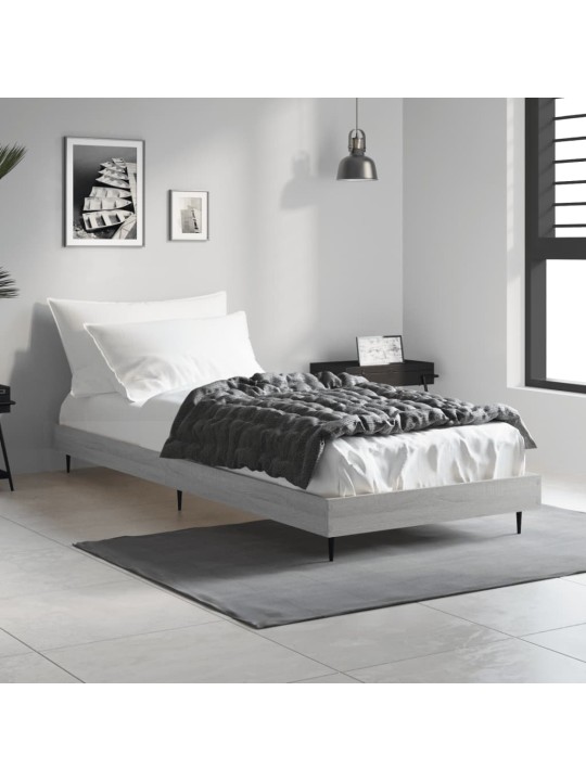 Rám postele šedý sonoma 75 x 190 cm kompozitní dřevo