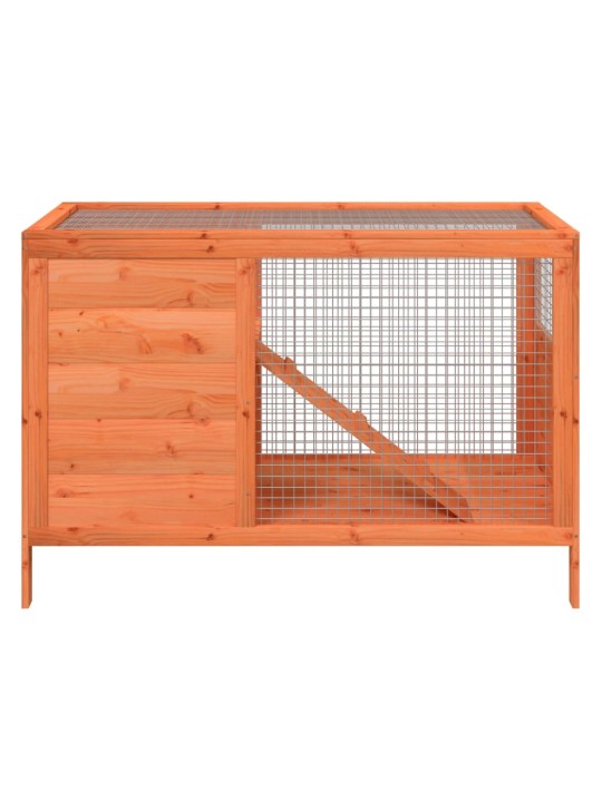 Králíkárna hnědá 103 x 44 x 69,5 cm masivní borové dřevo