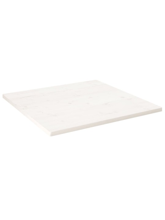 Stolní deska bílá 70x70x2,5 cm masivní borové dřevo čtvercová