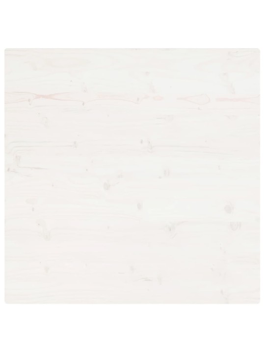 Stolní deska bílá 70x70x2,5 cm masivní borové dřevo čtvercová