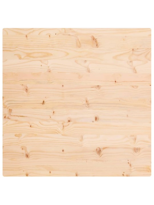 Stolní deska 80 x 80 x 2,5 cm masivní borové dřevo čtvercová