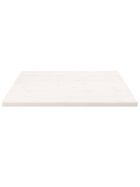 Stolní deska bílá 80x80x2,5 cm masivní borové dřevo čtvercová