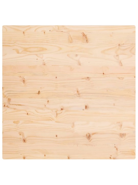 Stolní deska 90 x 90 x 2,5 cm masivní borové dřevo čtvercová