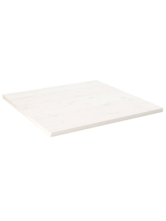 Stolní deska bílá 90x90x2,5 cm masivní borové dřevo čtvercová