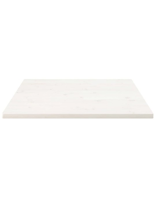 Stolní deska bílá 90x90x2,5 cm masivní borové dřevo čtvercová