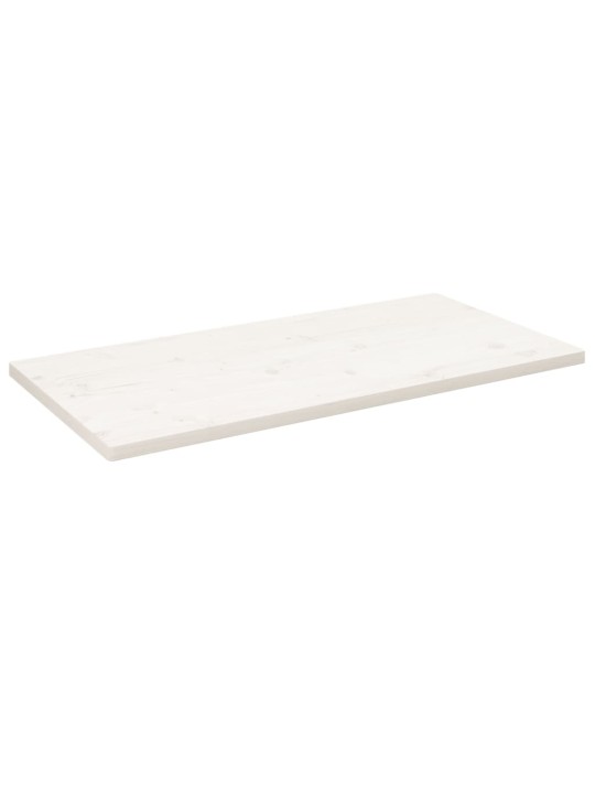 Stolní deska bílá 100x50x2,5 cm masivní borovice obdélníková