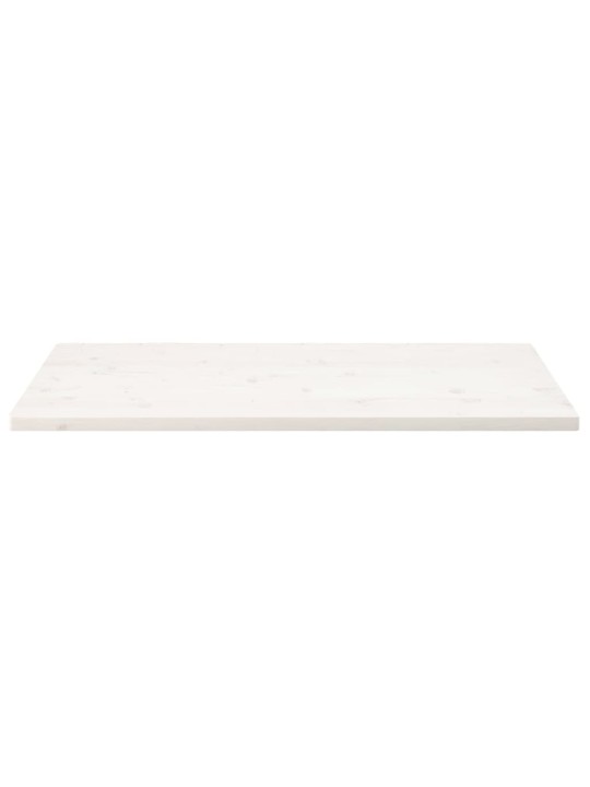 Stolní deska bílá 100x50x2,5 cm masivní borovice obdélníková