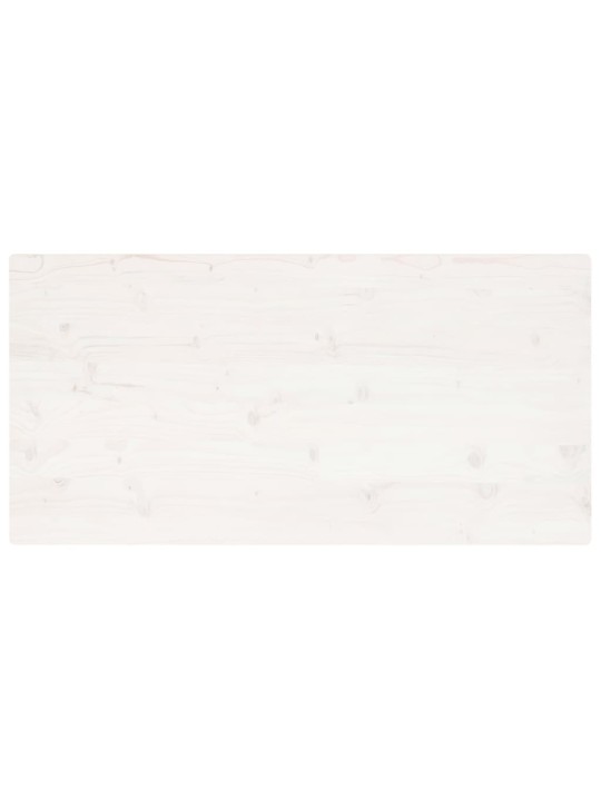 Stolní deska bílá 100x50x2,5 cm masivní borovice obdélníková