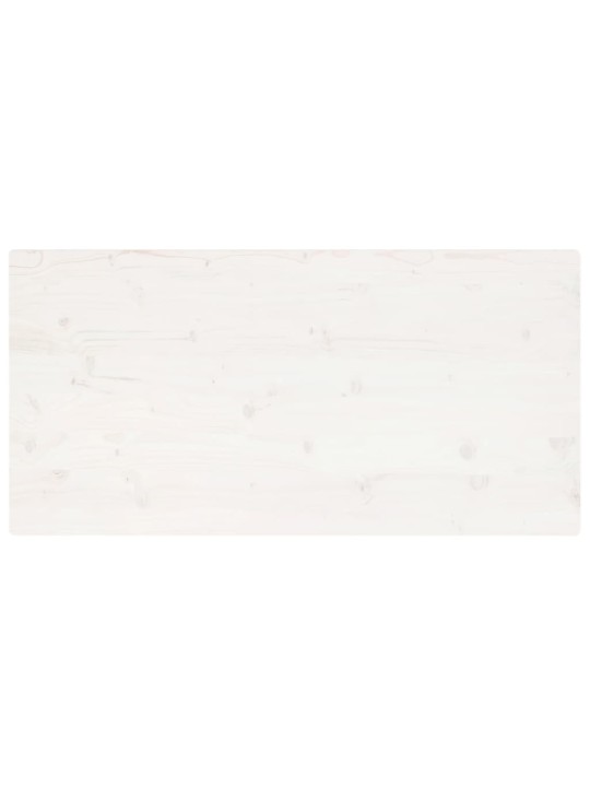 Stolní deska bílá 100x60x2,5 cm masivní borovice obdélníková