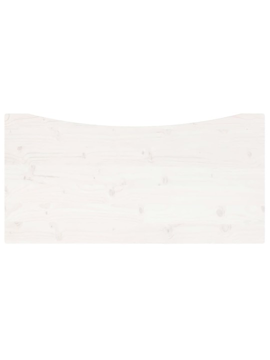 Deska psacího stolu bílá 100 x 50 x 2,5 cm masivní borové dřevo