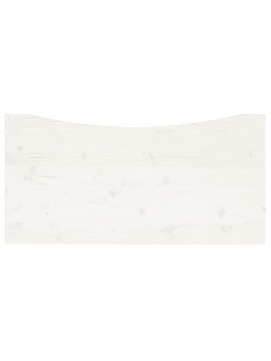 Deska psacího stolu bílá 100 x 60 x 2,5 cm masivní borové dřevo