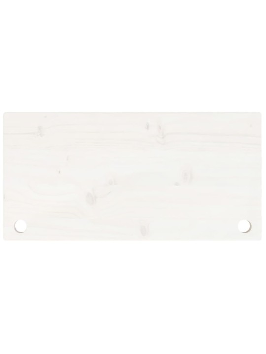 Deska psacího stolu bílá 80 x 40 x 2,5 cm masivní borové dřevo