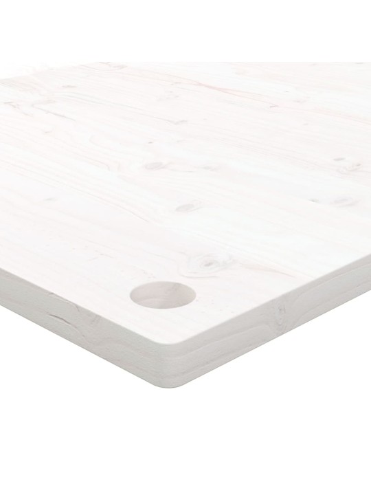 Deska psacího stolu bílá 100 x 50 x 2,5 cm masivní borové dřevo