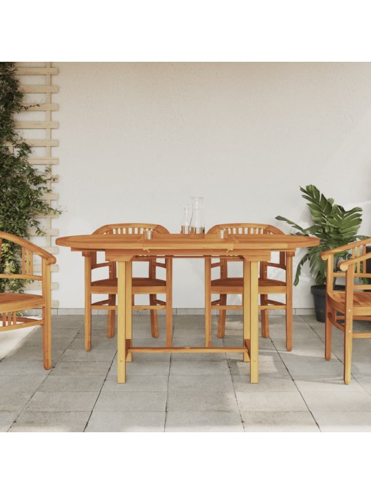 Rozkládací zahradní stůl 110–160x80x75 cm masivní teakové dřevo