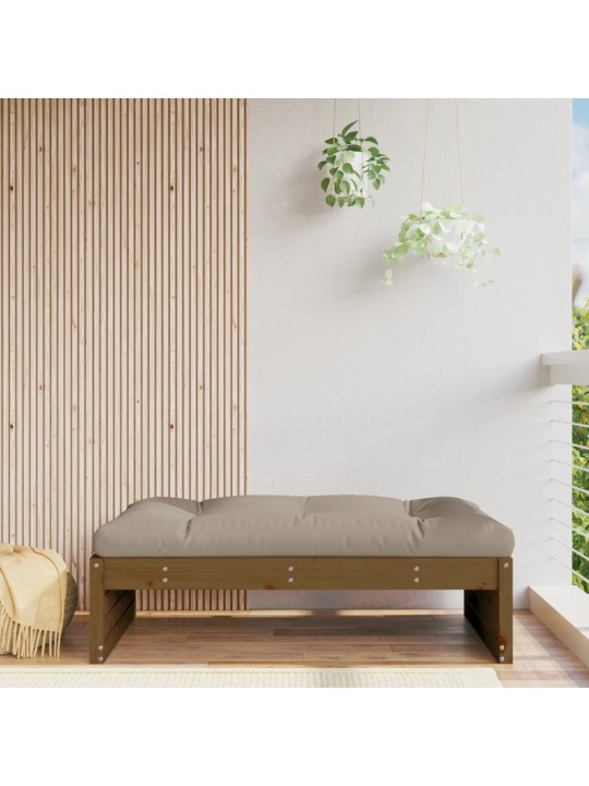 Zahradní podnožka medově hnědá 120 x 80 cm masivní borové dřevo