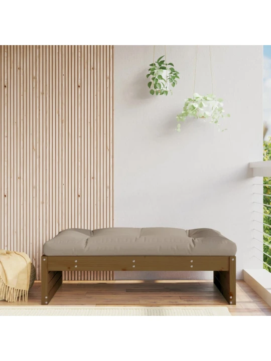 Zahradní podnožka medově hnědá 120 x 80 cm masivní borové dřevo