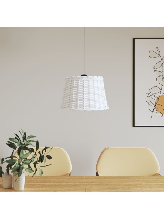 Stínidlo na lustr bílé Ø 40 x 26 cm proutěné