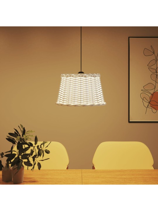 Stínidlo na lustr bílé Ø 45 x 28 cm proutěné