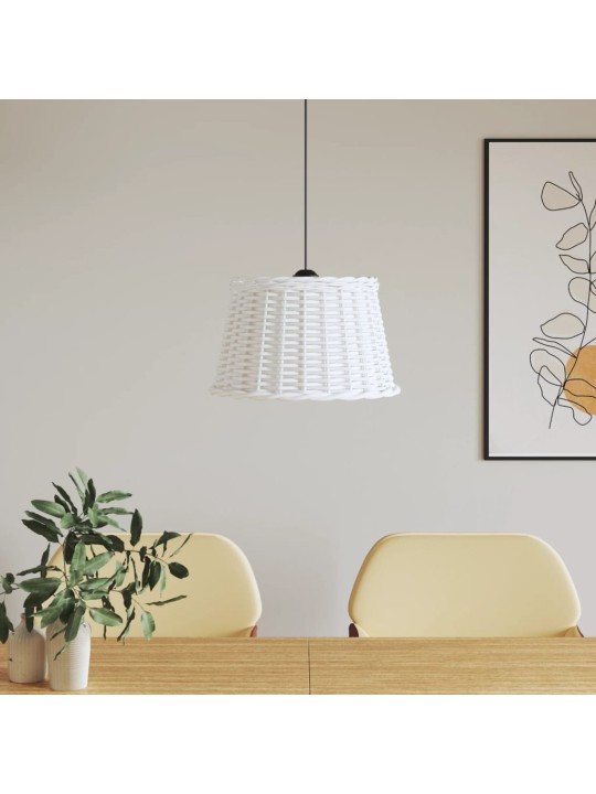 Stínidlo na lustr bílé Ø 45 x 28 cm proutěné