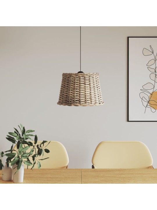 Stínidlo na lustr hnědé Ø 40 x 26 cm proutěné