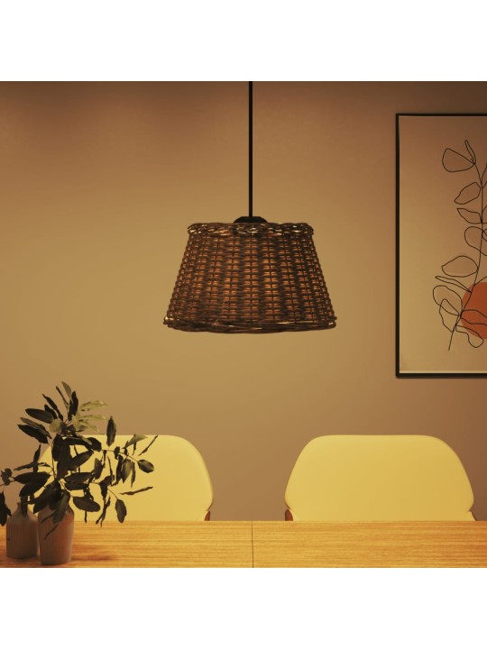 Stínidlo na lustr hnědé Ø 50 x 30 cm proutěné