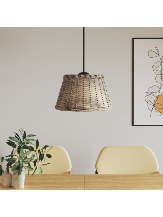 Stínidlo na lustr hnědé Ø 50 x 30 cm proutěné