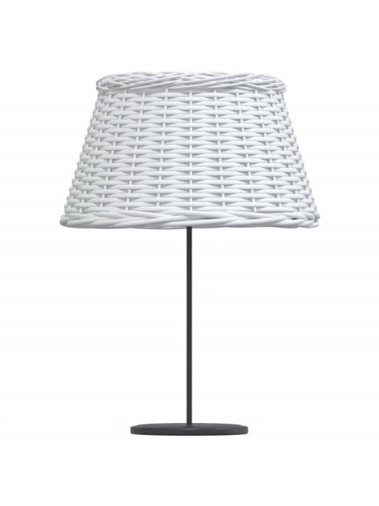 Stínidlo lampy bílé Ø 50 x 30 cm proutěné
