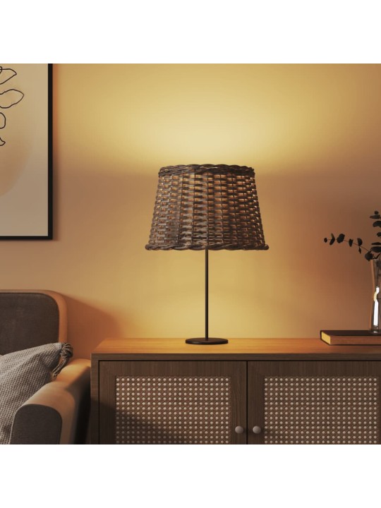 Stínidlo lampy hnědé Ø 40 x 26 cm proutěné