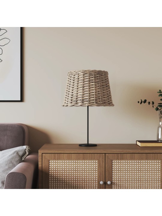 Stínidlo lampy hnědé Ø 40 x 26 cm proutěné