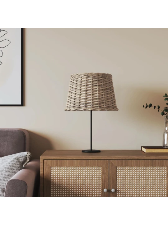 Stínidlo lampy hnědé Ø 40 x 26 cm proutěné