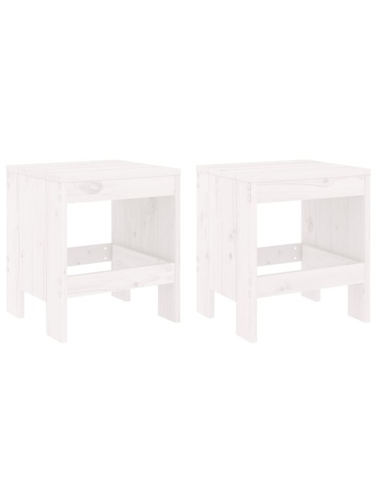 3dílný zahradní bistro set bílý masivní borové dřevo