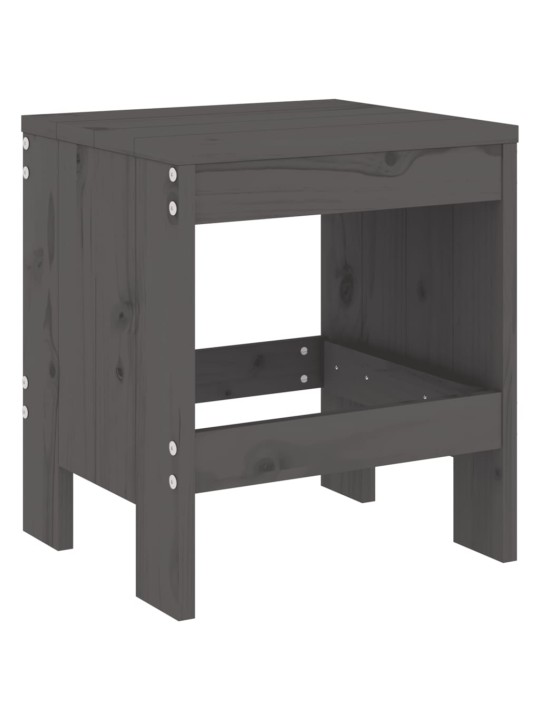 3dílný zahradní bistro set šedý masivní borové dřevo