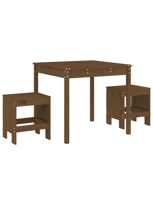 3dílný zahradní bistro set medově hnědý masivní borové dřevo