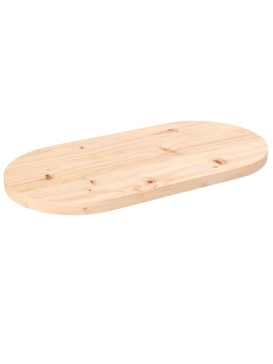 Stolní deska 70 x 30 x 2,5 cm masivní borové dřevo oválná