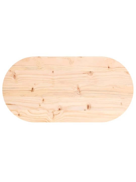 Stolní deska 70 x 30 x 2,5 cm masivní borové dřevo oválná
