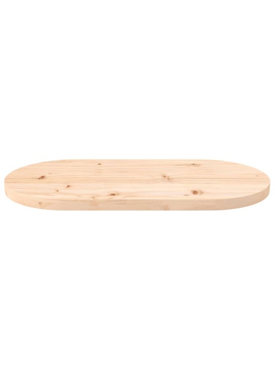 Stolní deska 80 x 40 x 2,5 cm masivní borové dřevo oválná