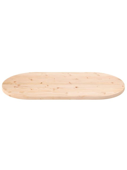 Stolní deska 100 x 50 x 2,5 cm masivní borové dřevo oválná