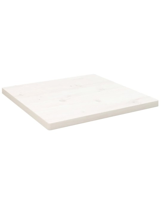 Stolní deska bílá 60x60x2,5 cm masivní borové dřevo čtvercová