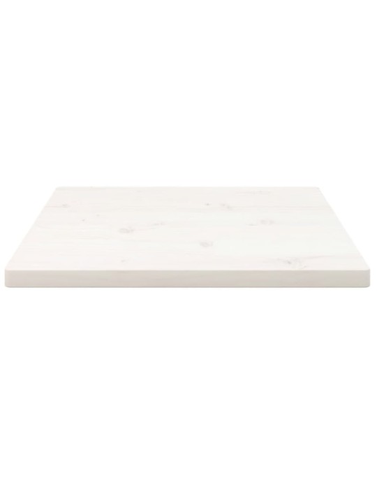 Stolní deska bílá 60x60x2,5 cm masivní borové dřevo čtvercová