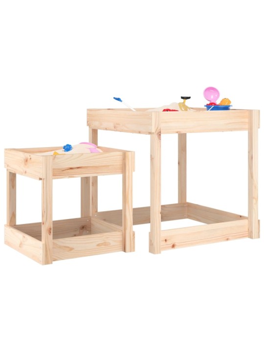 Stoly na písek 2 ks masivní borové dřevo