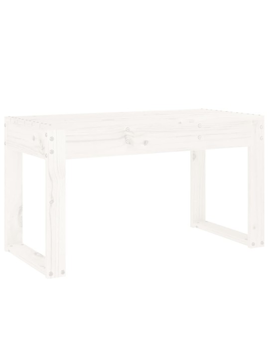 Zahradní lavice bílá 80 x 38 x 45 cm masivní borové dřevo