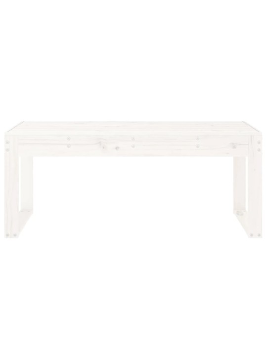 Zahradní lavice bílá 110 x 38 x 45 cm masivní borové dřevo