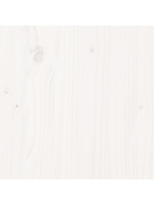 Zahradní lavice bílá 110 x 38 x 45 cm masivní borové dřevo