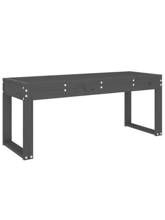 Zahradní lavice šedá 110 x 38 x 45 cm masivní borové dřevo