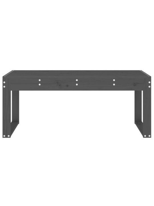 Zahradní lavice šedá 110 x 38 x 45 cm masivní borové dřevo
