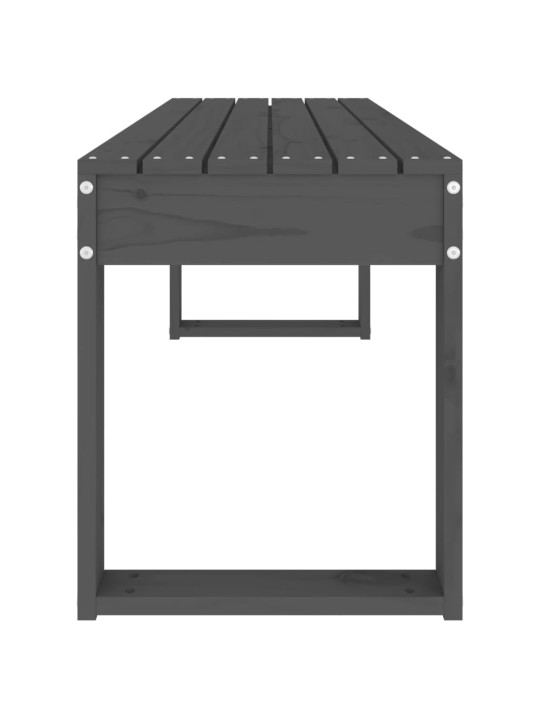 Zahradní lavice šedá 110 x 38 x 45 cm masivní borové dřevo