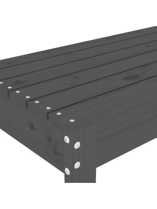 Zahradní lavice šedá 110 x 38 x 45 cm masivní borové dřevo